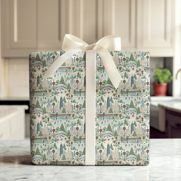 Lake Shore Lights - Wrapping Paper - Aspen & Arlo