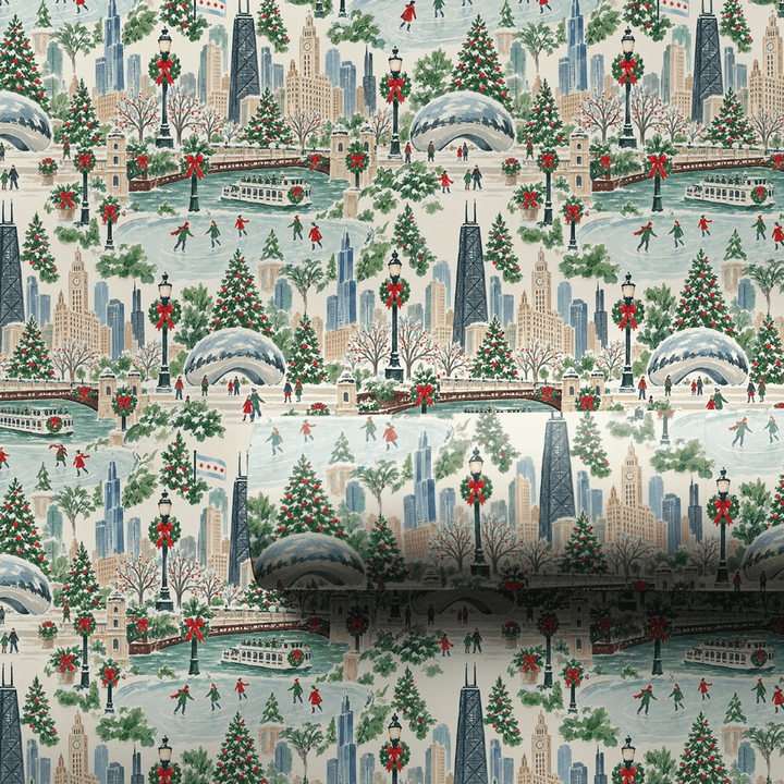 Lake Shore Lights - Wrapping Paper - Aspen & Arlo