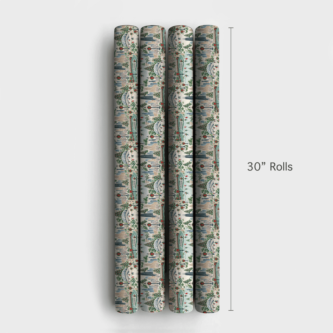 Lake Shore Lights - Wrapping Paper - Aspen & Arlo