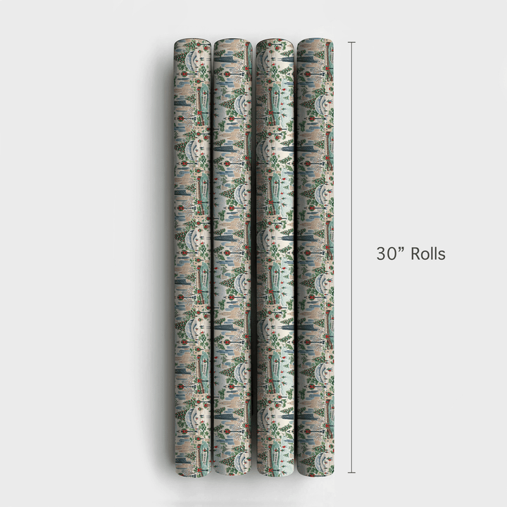 Lake Shore Lights - Wrapping Paper - Aspen & Arlo