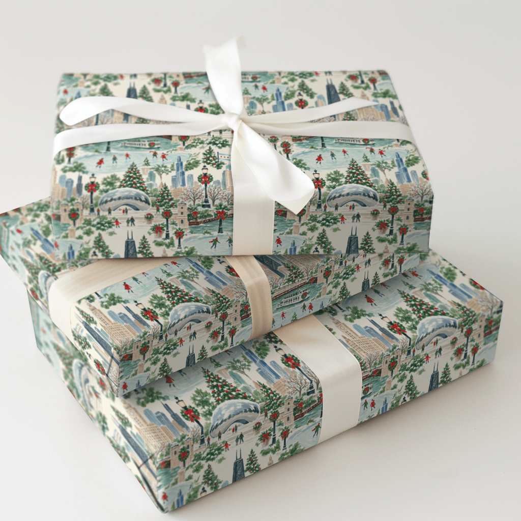 Lake Shore Lights - Wrapping Paper - Aspen & Arlo
