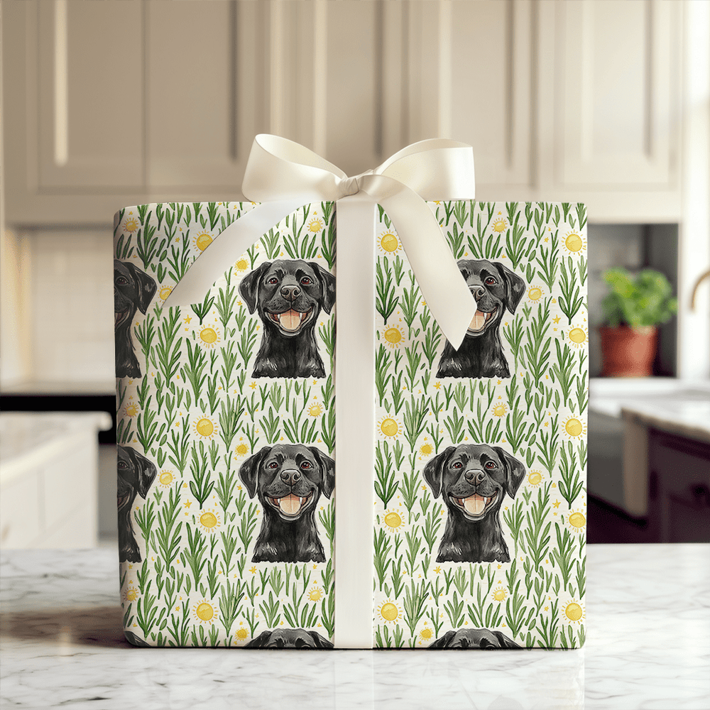 Park with the Black Lab - Wrapping Paper - Aspen & Arlo
