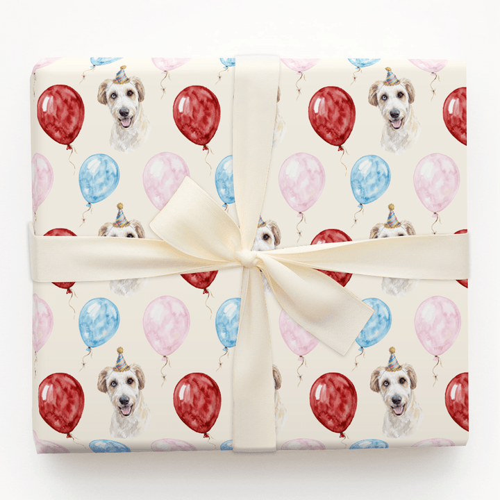 Party with White Goldendoodle - Wrapping Paper - Aspen & Arlo