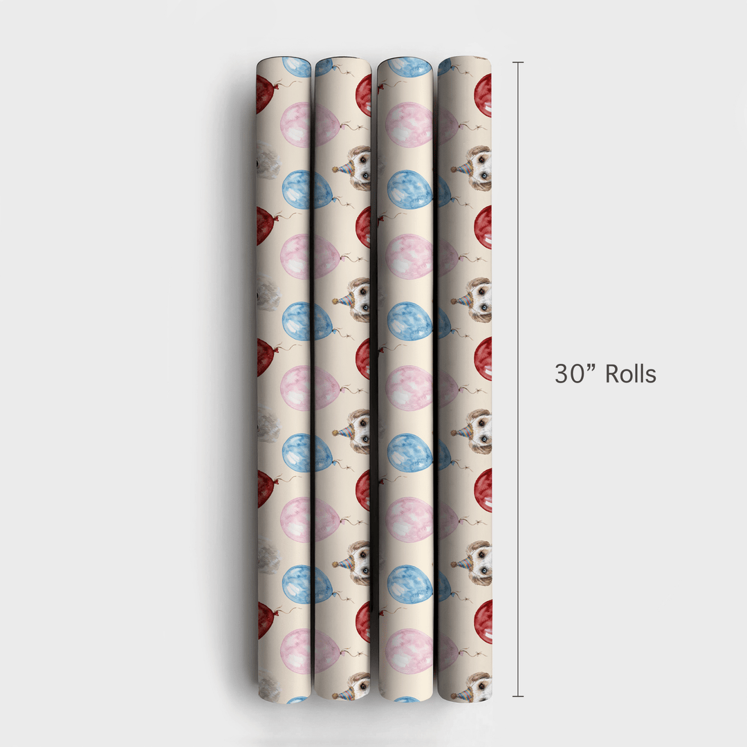 Party with White Goldendoodle - Wrapping Paper - Aspen & Arlo