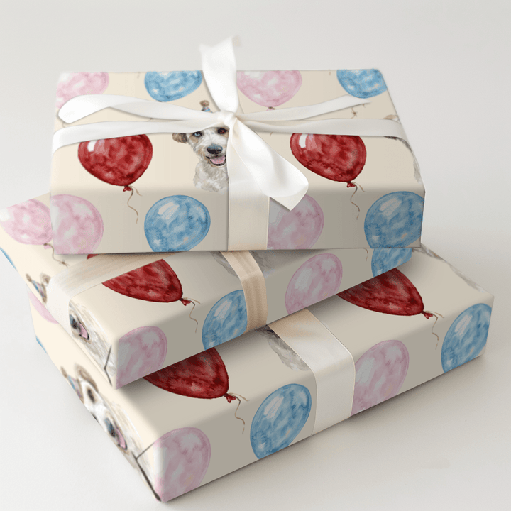 Party with White Goldendoodle - Wrapping Paper - Aspen & Arlo
