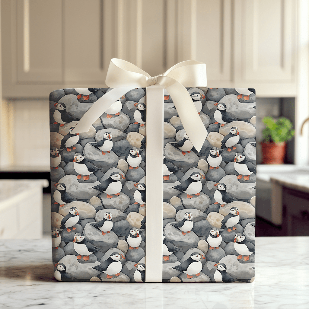 Puffin Around - Wrapping Paper - Aspen & Arlo