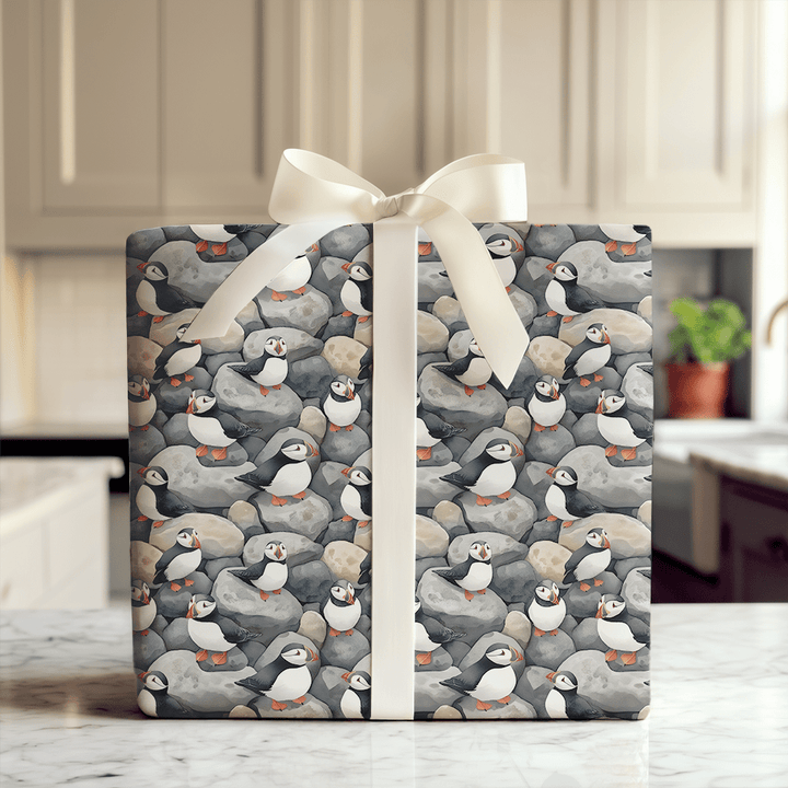 Puffin Around - Wrapping Paper - Aspen & Arlo