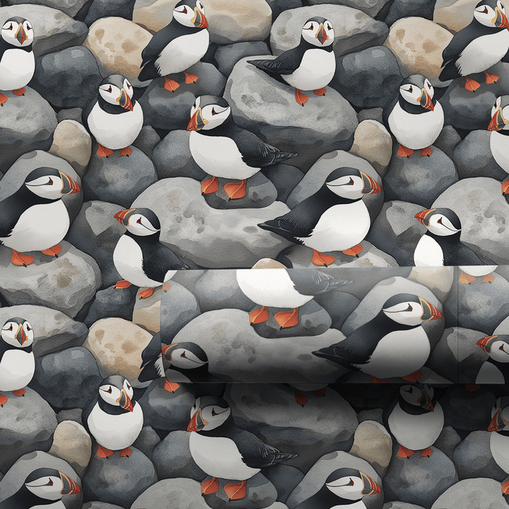 Puffin Around - Wrapping Paper - Aspen & Arlo