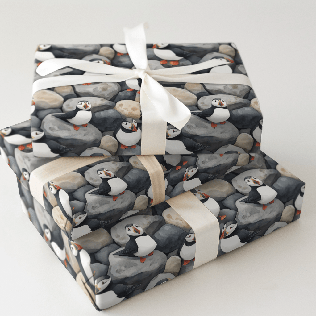 Puffin Around - Wrapping Paper - Aspen & Arlo