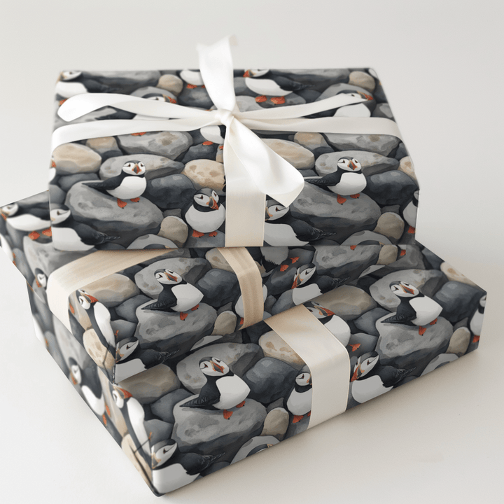 Puffin Around - Wrapping Paper - Aspen & Arlo