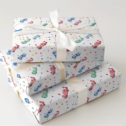 Confetti on the Track - Wrapping Paper - Aspen & Arlo