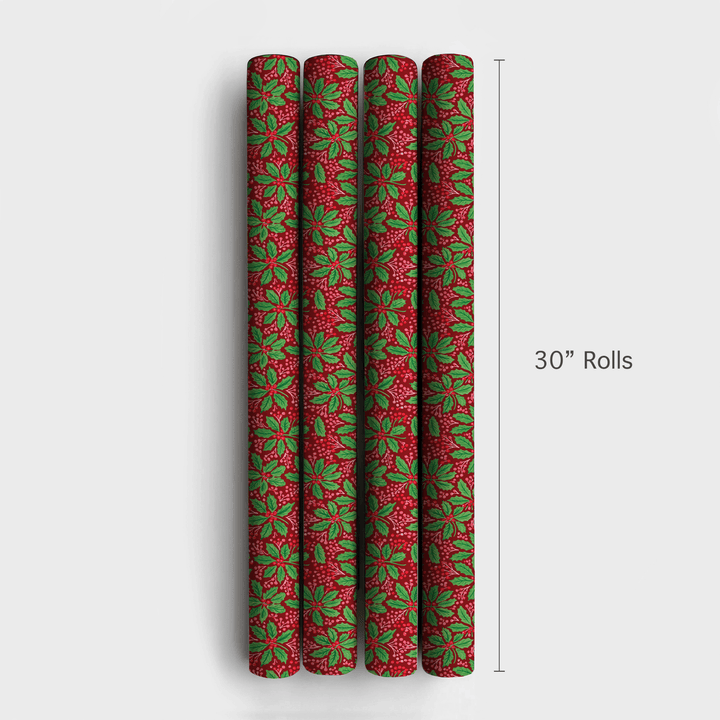 Cranberry Berry Holly - Wrapping Paper - Aspen & Arlo
