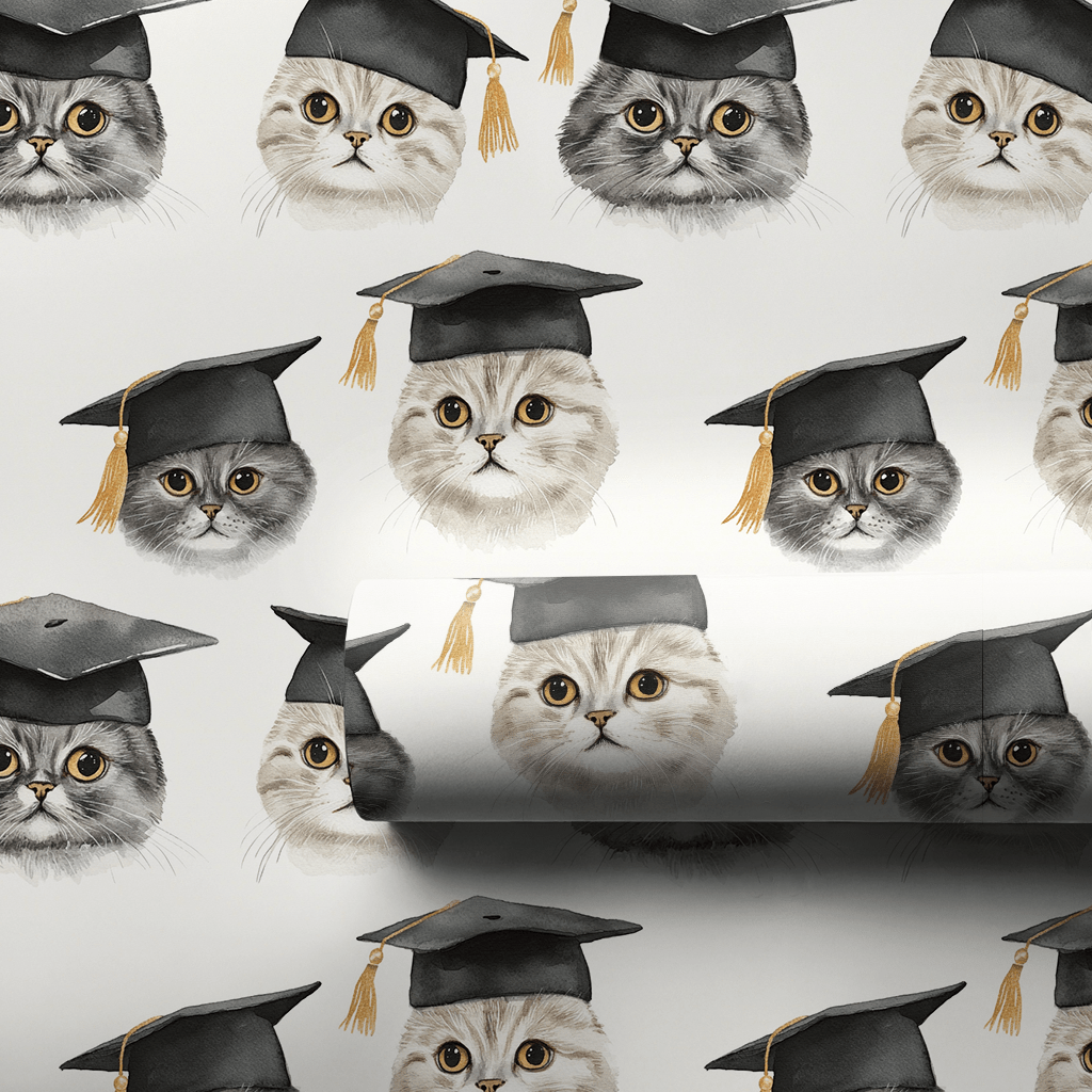 Cats Commencement - Wrapping Paper - Aspen & Arlo
