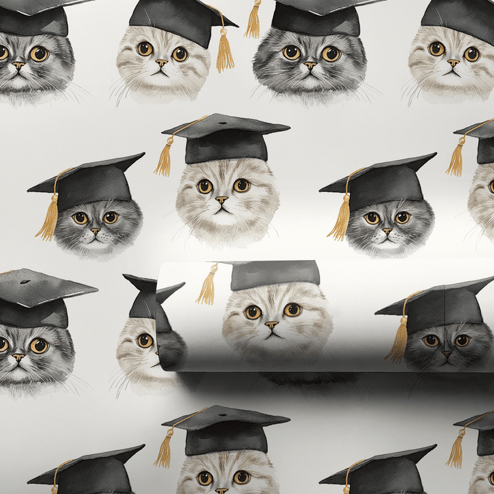 Cats Commencement - Wrapping Paper - Aspen & Arlo