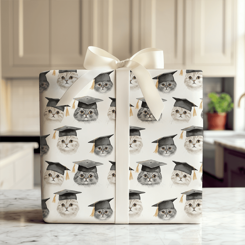 Cats Commencement - Wrapping Paper - Aspen & Arlo