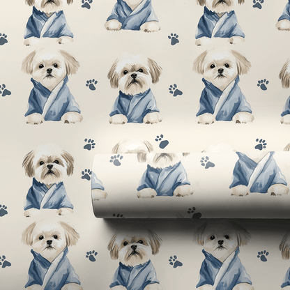 Spa Day with the Shih Tzus - Wrapping Paper - Aspen & Arlo