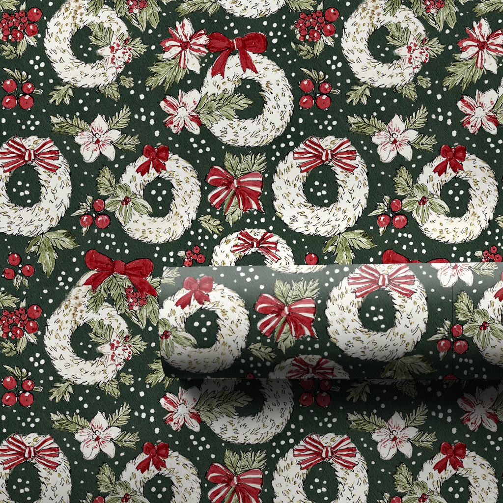 Snowy Wreath Chinoiserie