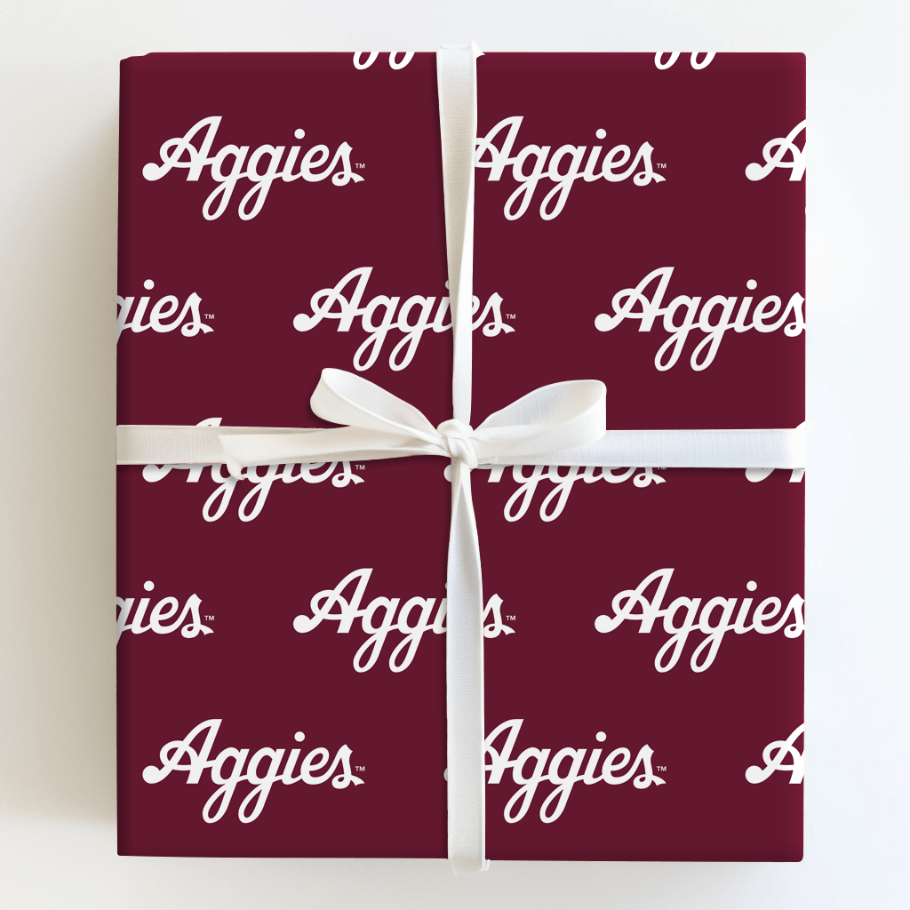 Aggies Letters - Wrapping Paper - Aspen & Arlo