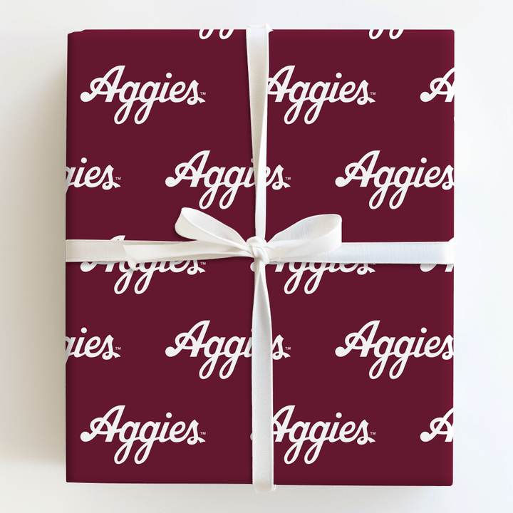 Aggies Letters - Wrapping Paper - Aspen & Arlo