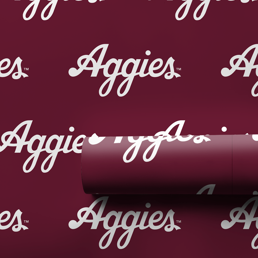 Aggies Letters - Wrapping Paper - Aspen & Arlo