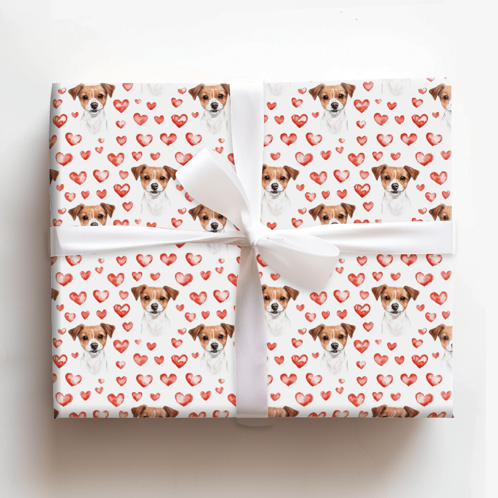 Jack Russell Valentine - Wrapping Paper - Aspen & Arlo