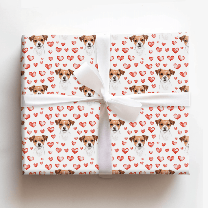 Jack Russell Valentine - Wrapping Paper - Aspen & Arlo
