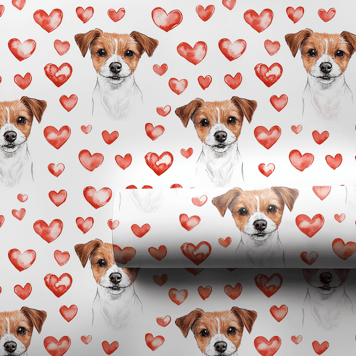 Jack Russell Valentine - Wrapping Paper - Aspen & Arlo