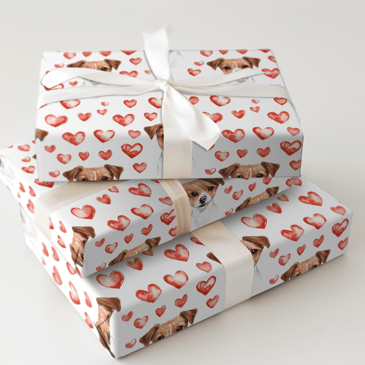 Jack Russell Valentine - Wrapping Paper - Aspen & Arlo