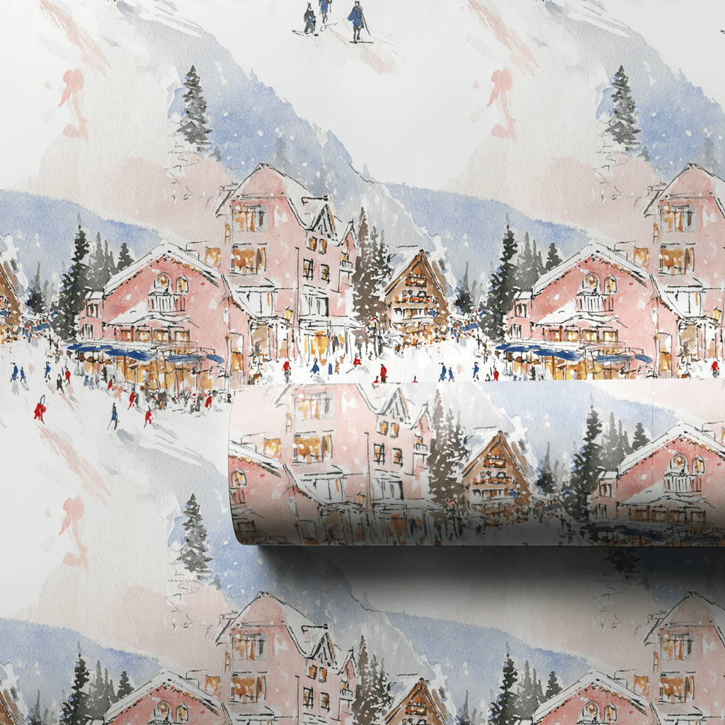 Lodge Village - Wrapping Paper - Aspen & Arlo