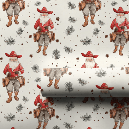 Rancher Santa - Wrapping Paper - Aspen & Arlo