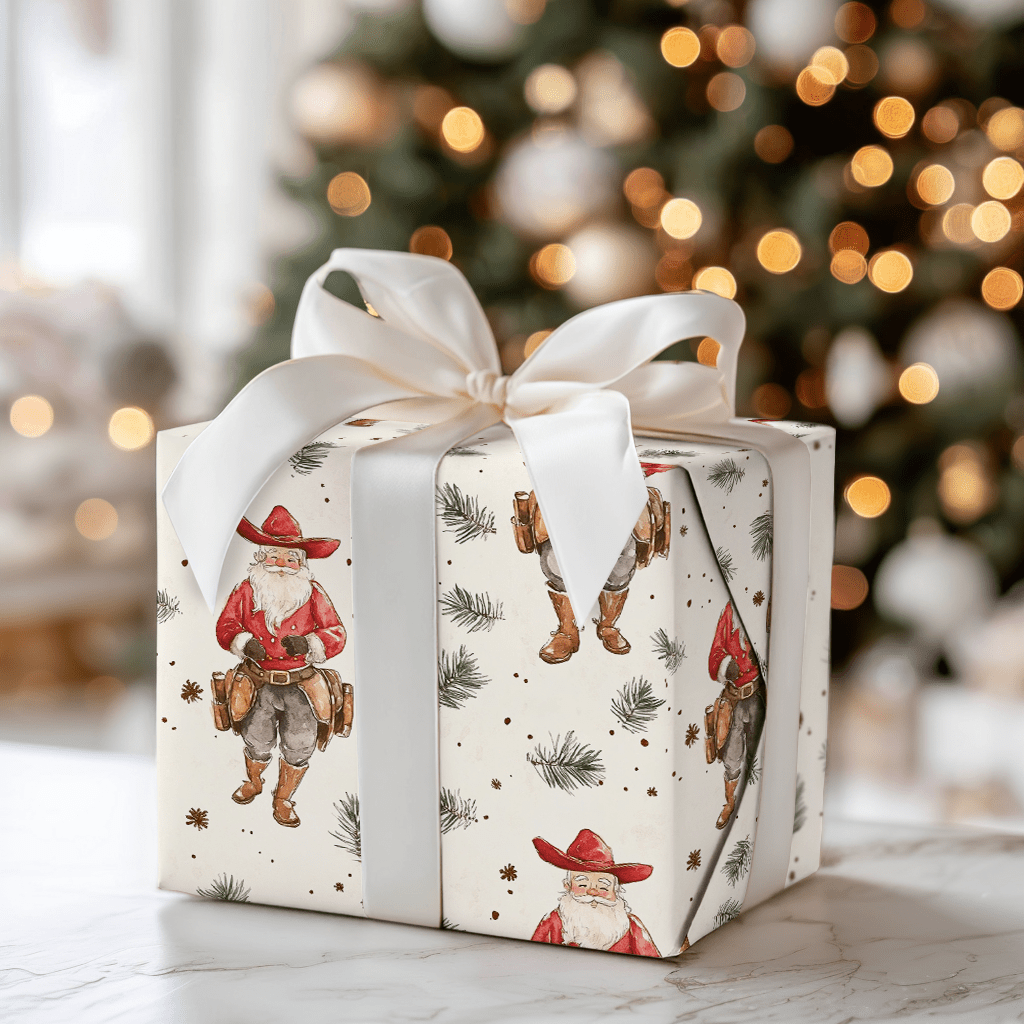 Rancher Santa - Wrapping Paper - Aspen & Arlo