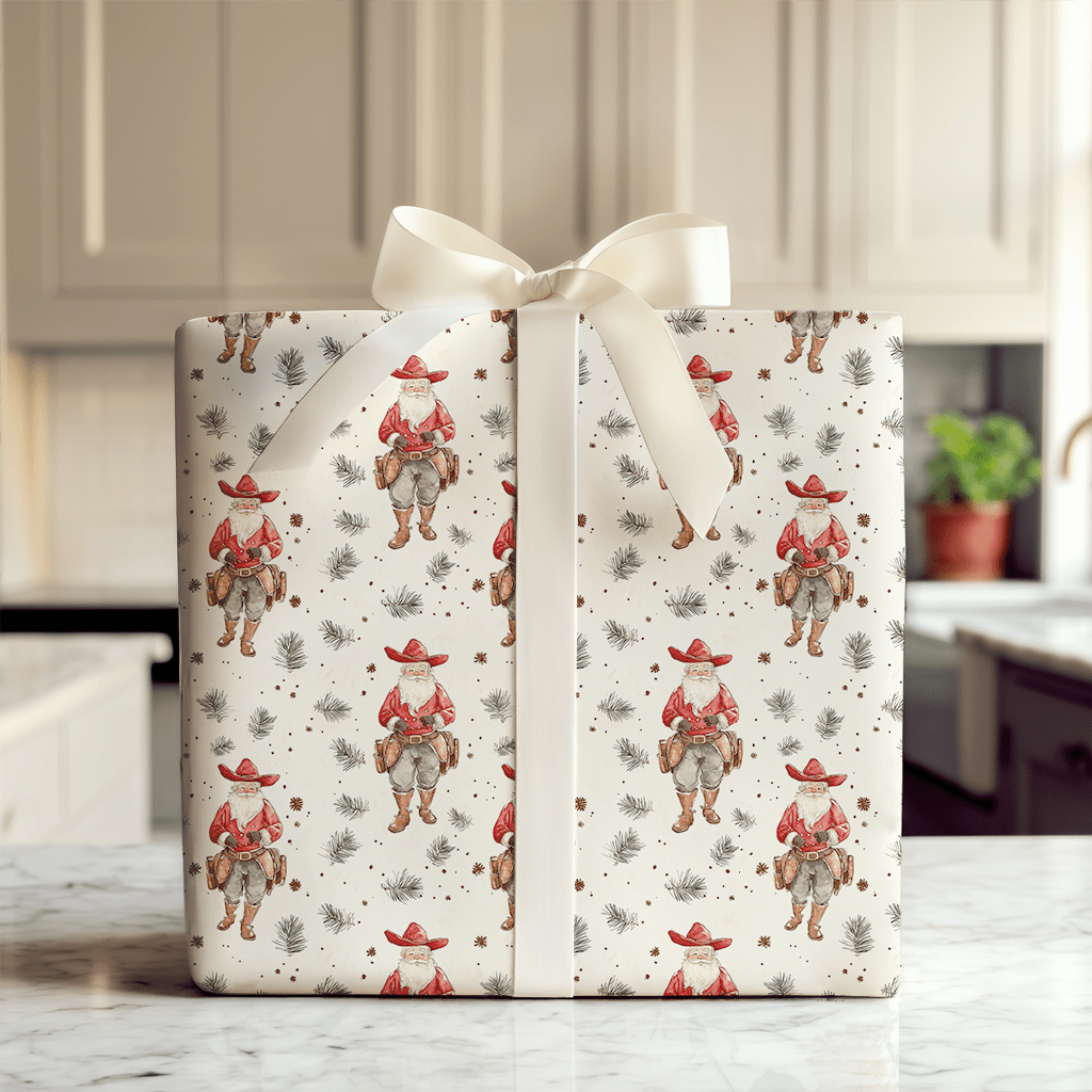 Rancher Santa - Wrapping Paper - Aspen & Arlo