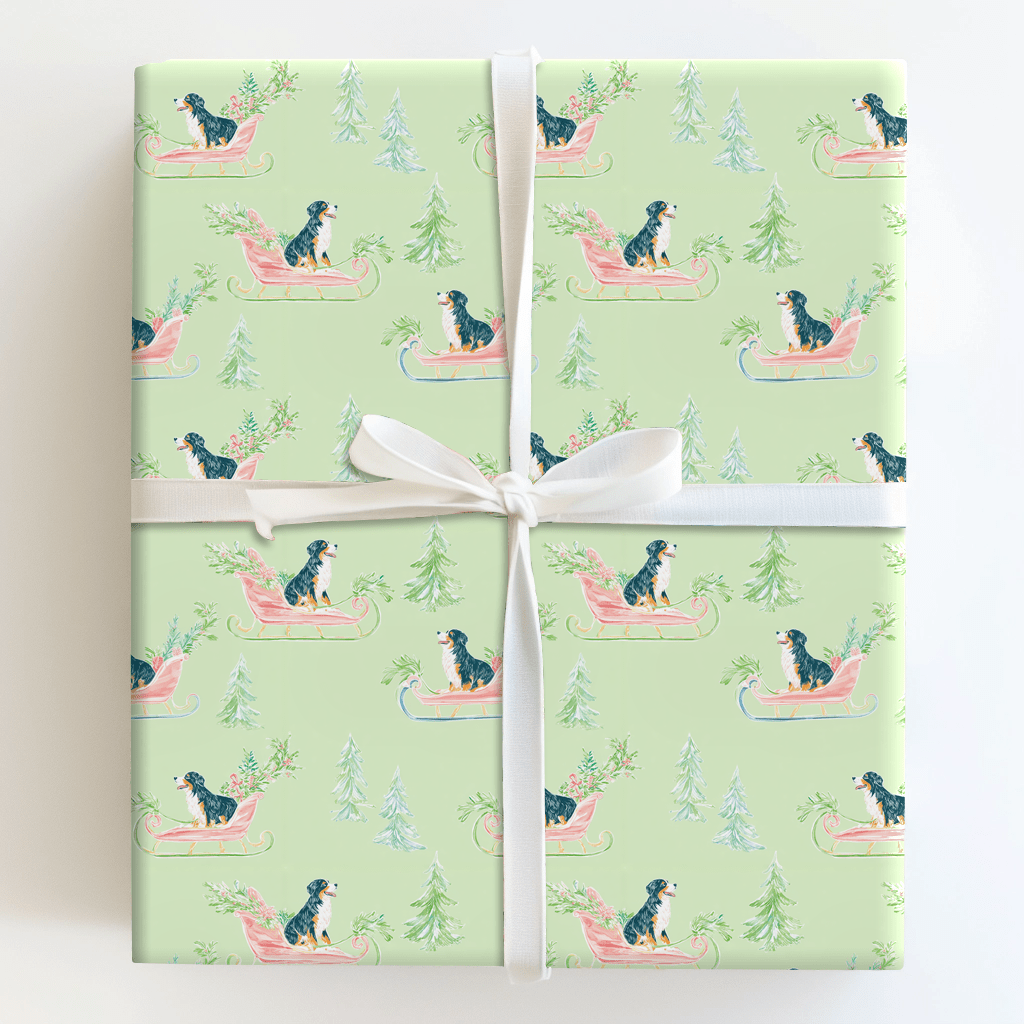 Bernese Sleigh - Wrapping Paper - Aspen & Arlo