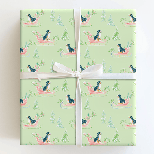 Bernese Sleigh - Wrapping Paper - Aspen & Arlo