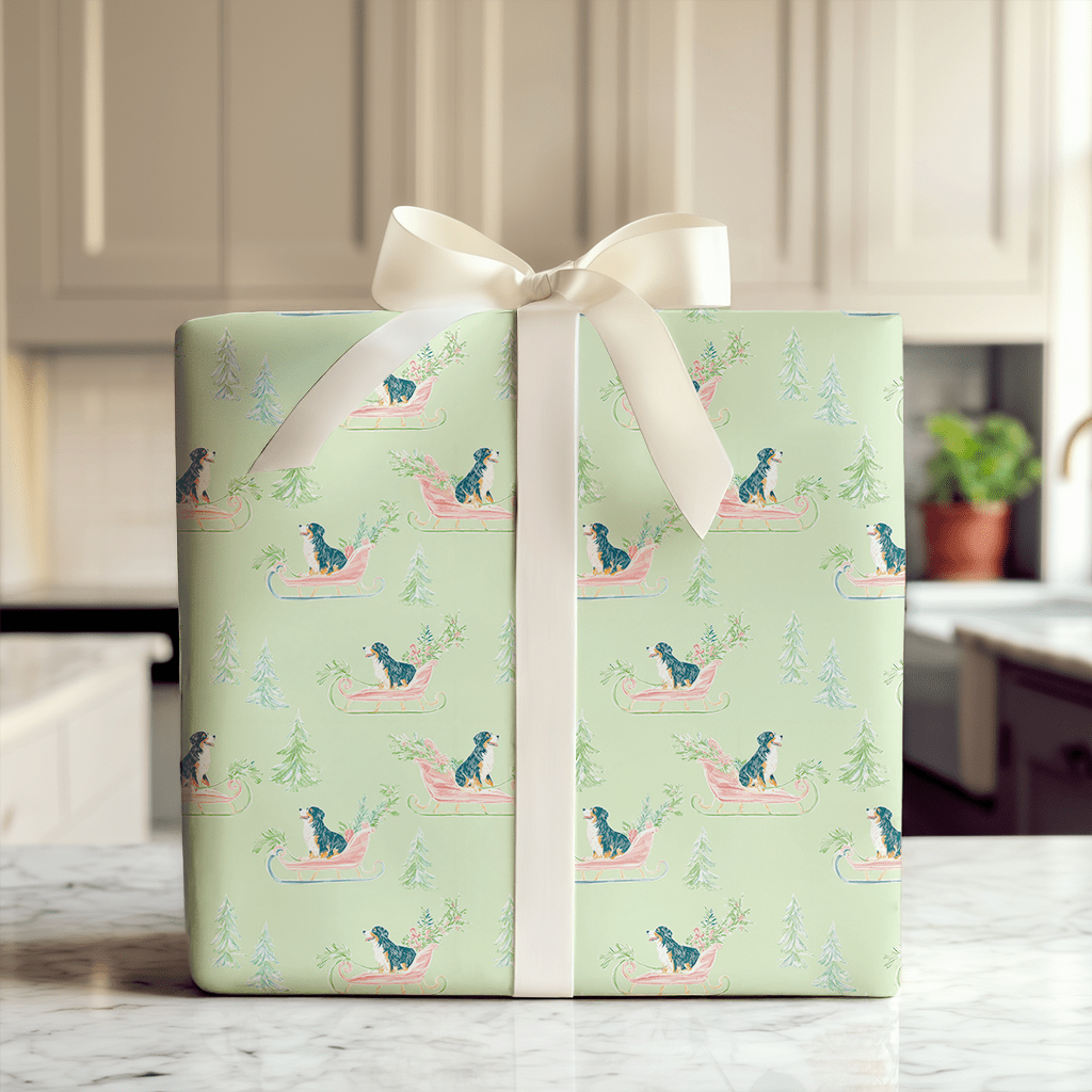 Bernese Sleigh - Wrapping Paper - Aspen & Arlo