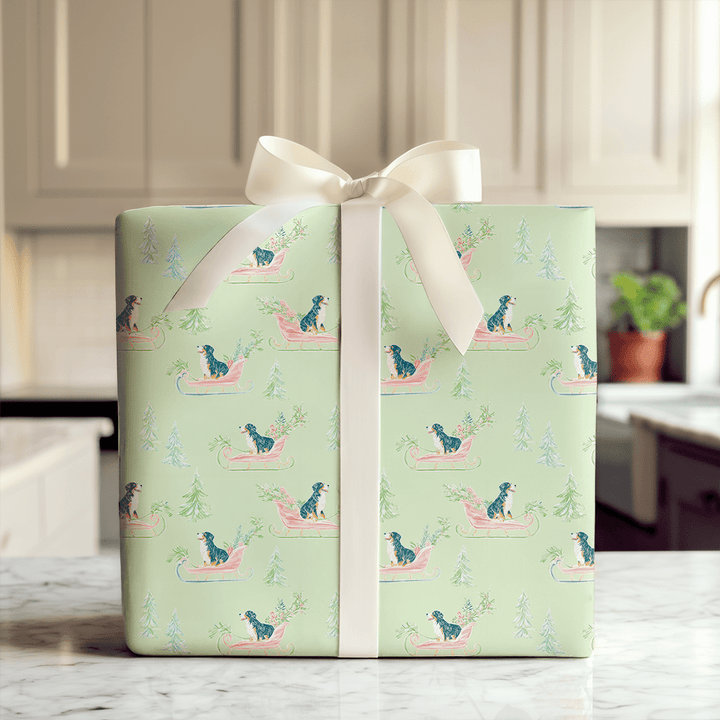 Bernese Sleigh - Wrapping Paper - Aspen & Arlo
