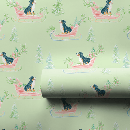 Bernese Sleigh - Wrapping Paper - Aspen & Arlo