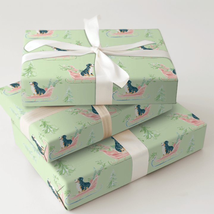Bernese Sleigh - Wrapping Paper - Aspen & Arlo