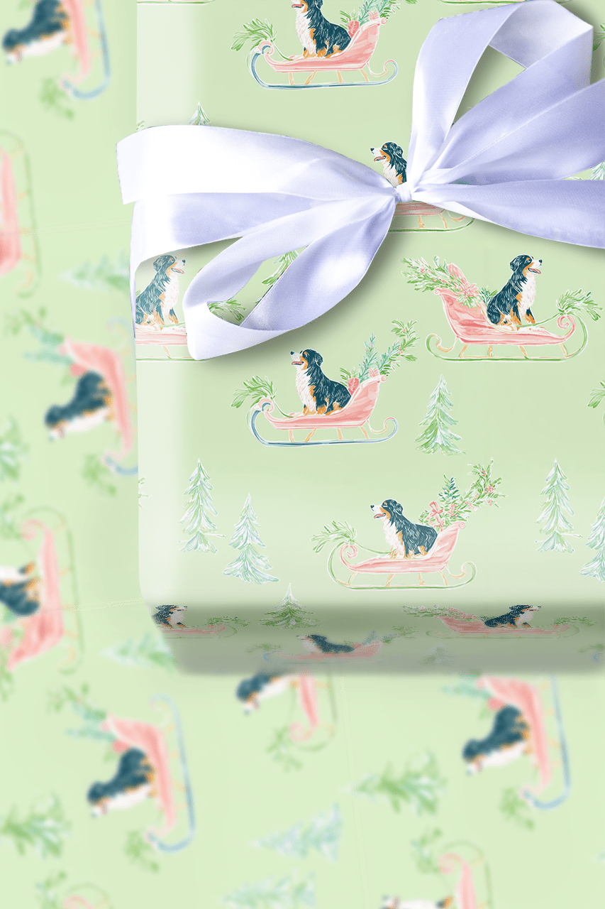 Bernese Sleigh - Wrapping Paper - Aspen & Arlo