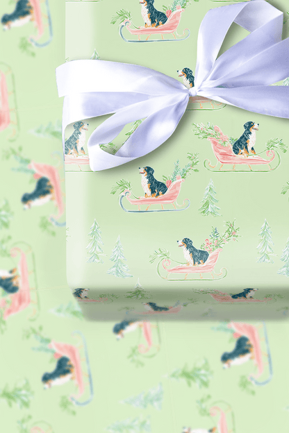 Bernese Sleigh - Wrapping Paper - Aspen & Arlo