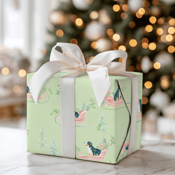 Bernese Sleigh - Wrapping Paper - Aspen & Arlo