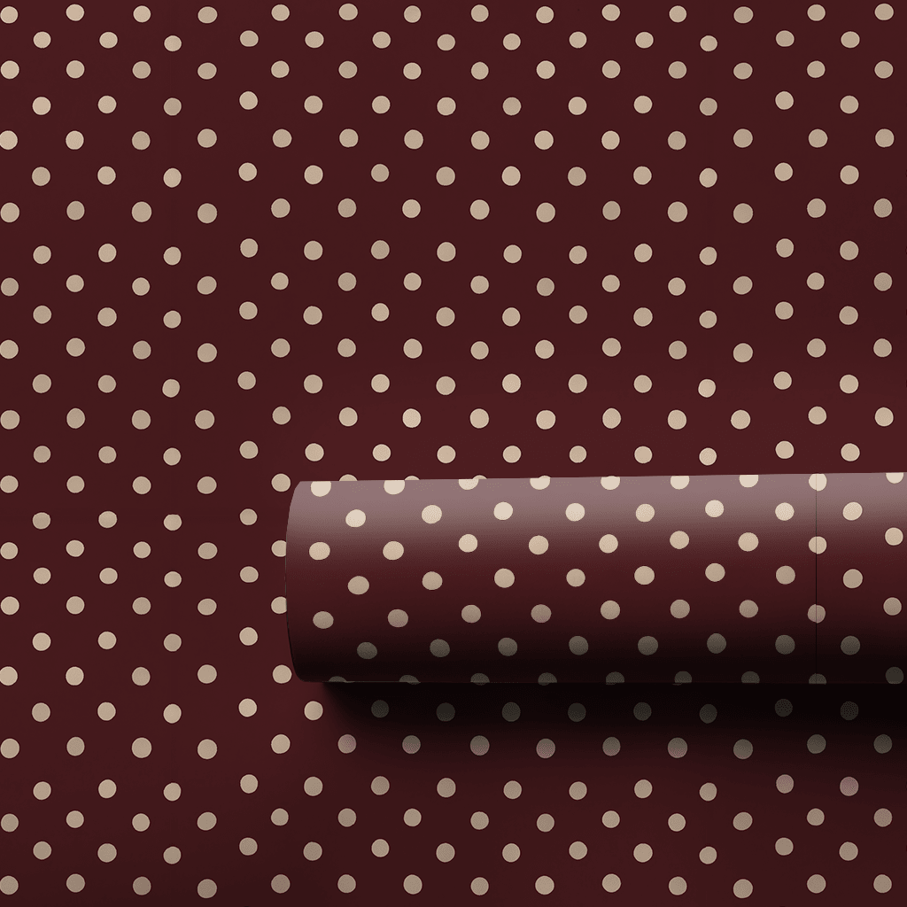 Burgundy Dot - Wrapping Paper - Aspen & Arlo