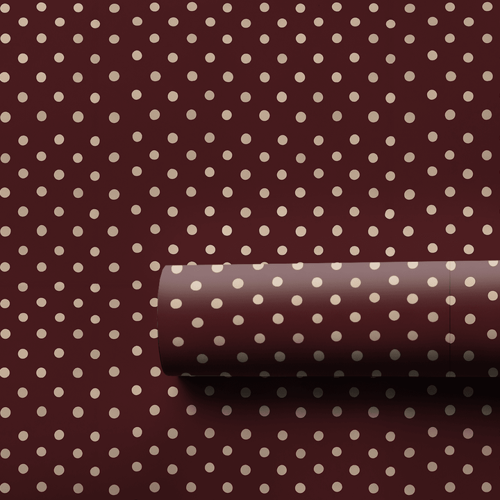 Burgundy Dot - Wrapping Paper - Aspen & Arlo