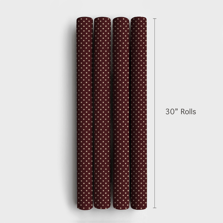Burgundy Dot - Wrapping Paper - Aspen & Arlo