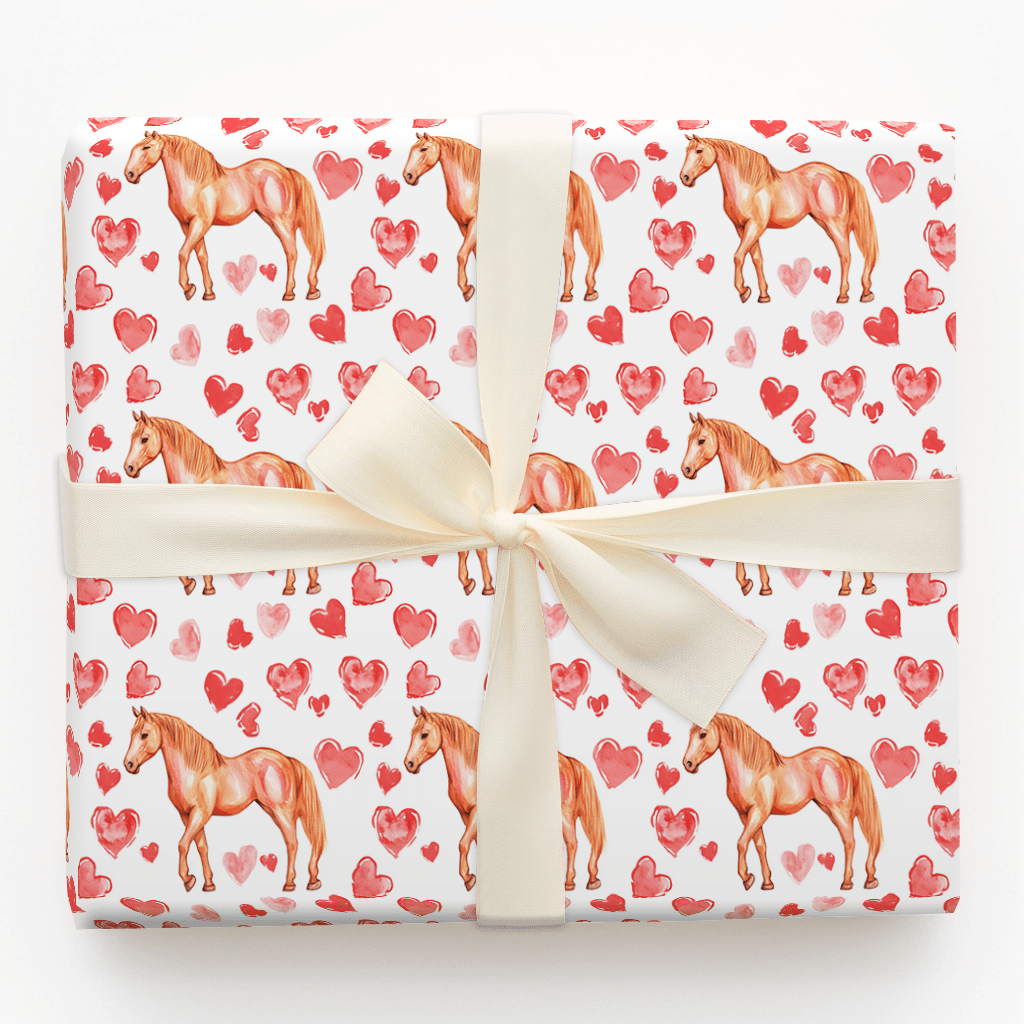 Tennessee Walking Horse Valentine - Wrapping Paper - Aspen & Arlo