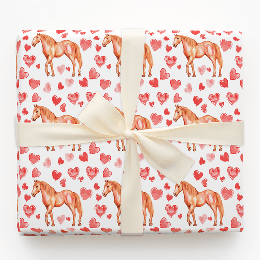 Tennessee Walking Horse Valentine - Wrapping Paper - Aspen & Arlo