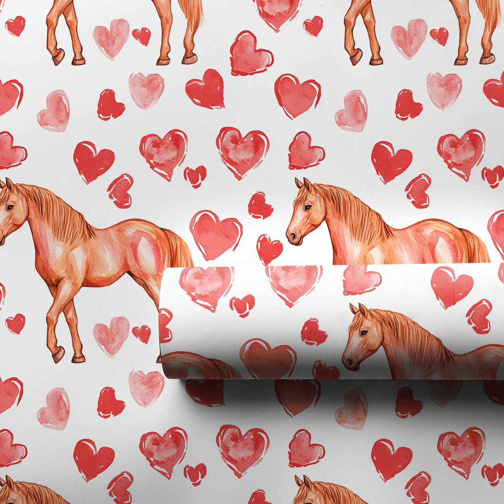 Tennessee Walking Horse Valentine - Wrapping Paper - Aspen & Arlo