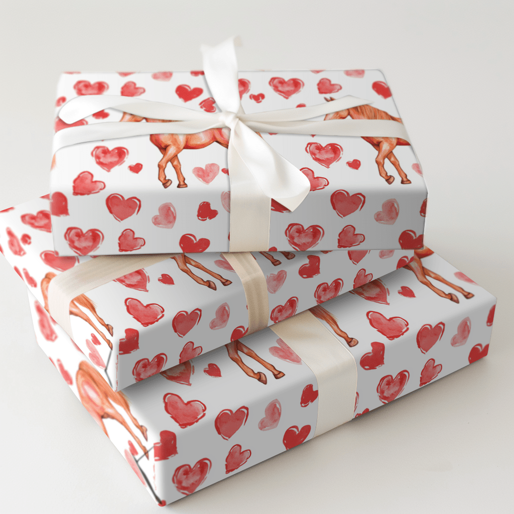 Tennessee Walking Horse Valentine - Wrapping Paper - Aspen & Arlo