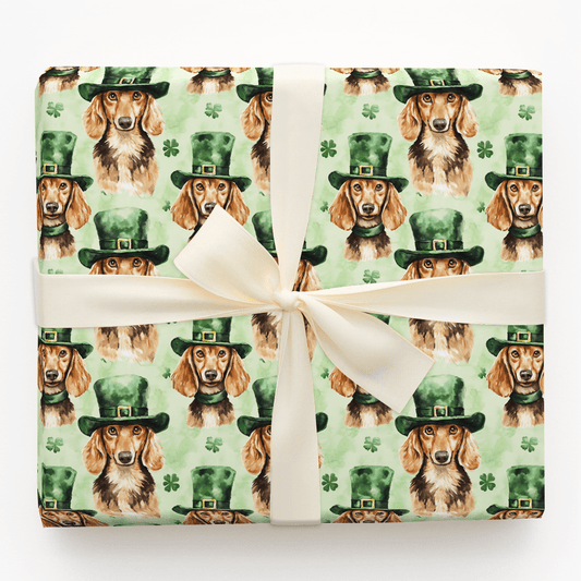 Leprechaun Dachshund - Wrapping Paper - Aspen & Arlo