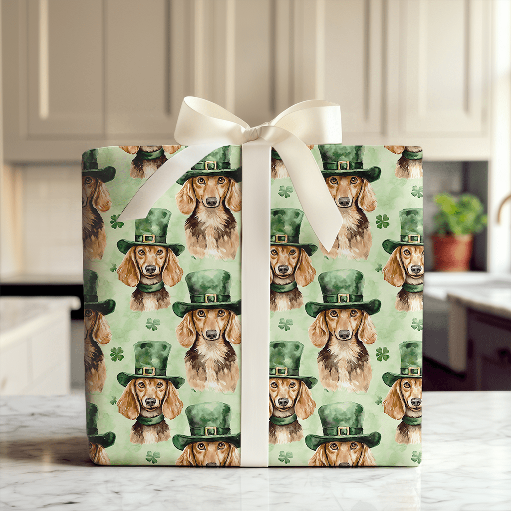 Leprechaun Dachshund - Wrapping Paper - Aspen & Arlo